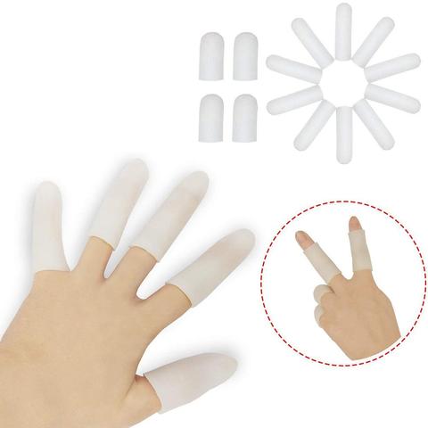 4Pcs/5Pcs Soft Silicone Gel Finger Cots Little Toe Tube Protector Hand Cracking Eczema Sleeves Finger Gloves Manicure Tools ► Photo 1/6