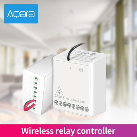 Aqara Two-way Control Module Wireless Relay Controller 2 Channels Work For Mijia hub APP HomeKit Control Module LLKZMK11L ► Photo 1/6