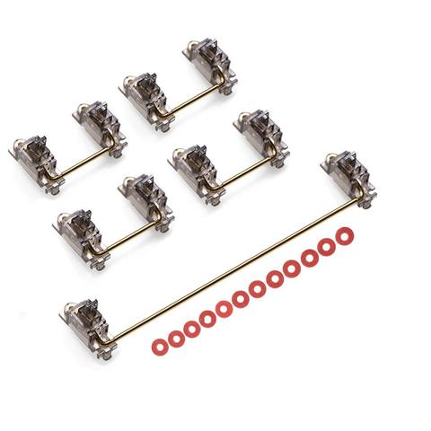 DUROCK Smokey Transparent Gold Plated PCB Screw-in Stabilizers 2u 6.25u 7u for Custom Mechanical Keyboards ► Photo 1/6