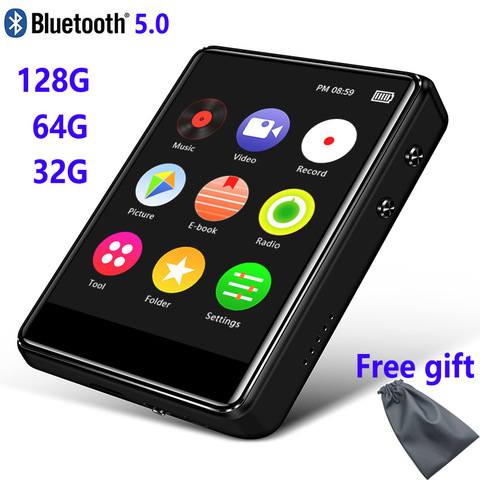 Original Metal Bluetooth 5.0 MP3 player 2.4 inch screen HiFi music player built-in speaker with e-book recording radio video ► Photo 1/6