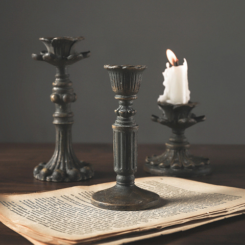 European Retro Vintage Candlestick Candle Holder Gothic Votive Tealight Holders ► Photo 1/6