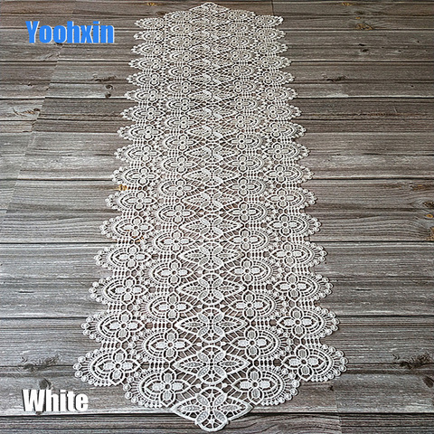 Modern white Embroidery bed Table flag Runner cloth cover dining tea tablecloth  lace placemat mat Christmas Wedding decor ► Photo 1/3