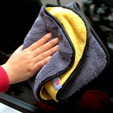 Microfiber Auto Wash Towel Car Cleaning Drying Cloth Hemming Car Care Cloth Detailing Car Wash Towel 30x30/40/60CM ► Photo 1/6