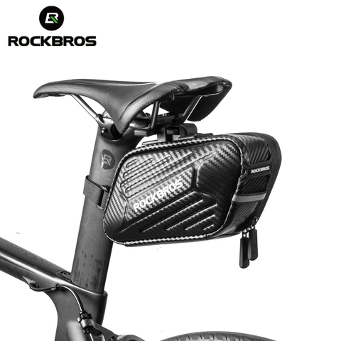 ROCKBROS 1.5L Hard Shell Bike Bag Rainproof Reflective MTB Bicycle Bag Cycling Portable Hang Light Saddle Seatpost Rear Panniers ► Photo 1/6