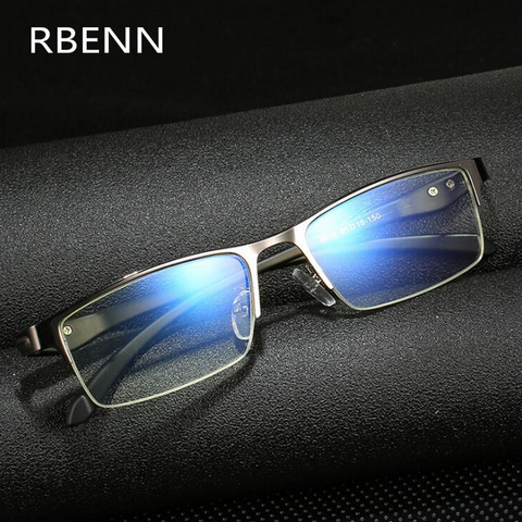 RBENN High Quality Business Reading Glasses Men Semi-Rimless Presbyopic Glasses with Diopter +0.75 1.25 1.75 2.25 2.75 4.5 5.0 ► Photo 1/6
