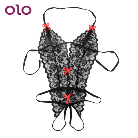 OLO Erotic Lingerie Sexy Costumes Lace Siamese Perspective Three-Point Underwear G-string Sexy Lingerie Adult Products ► Photo 1/6