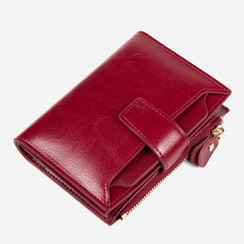 Female Wallets Genuine Leather Wallet Women Fashion Luxury Vertical Short Anti Theft RFID Credit Card Holder Woman Purse Wallet ► Photo 1/6