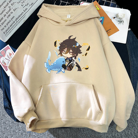 Genshin Impact Clothes Women Hot Game Zhong Li Print Kawaii Hoodie Colors 12 Oversized Sweatshirts Anime Aesthetic Harajuku Wram ► Photo 1/6