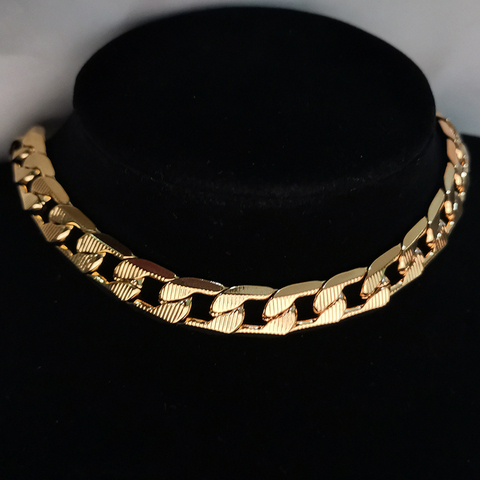 Hip Hop Men's Thick Miami Cuban Link Chain Choker Necklace Chunky Gold Color Stainless Steel Neck Collares  Jewelry For Women ► Photo 1/5