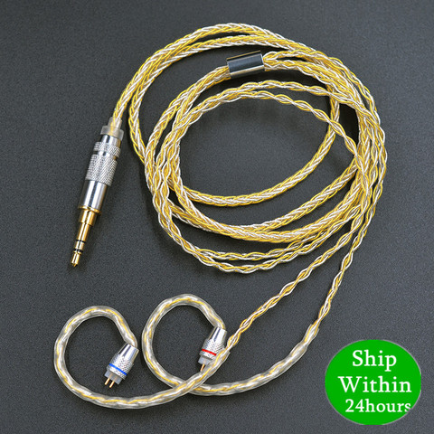 KZ Gold Silver Mixed plated Upgrade cable  Earphones wire for Original ZSN ZS10 Pro AS10 AS06 ZST ES4 ZSN Pro BA10 ES3 ZS10 CA4 ► Photo 1/6