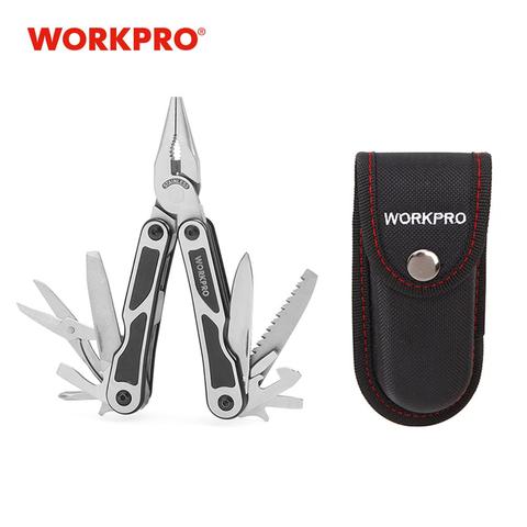 WORKPRO 15 in 1 Multi Plier Stainless Steel Multitool Wire Stripper Crimping tool Knife Cable Cutter ► Photo 1/6