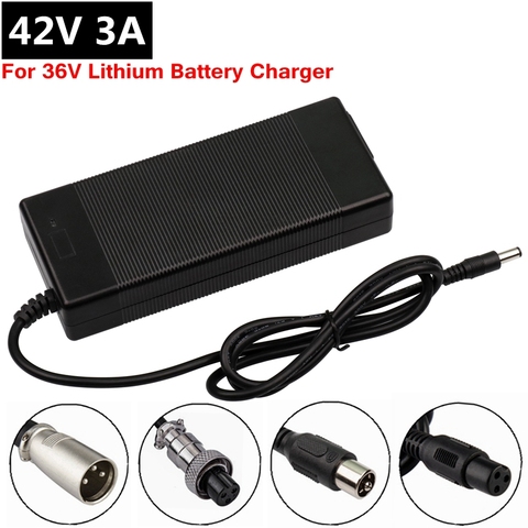 42V 3A electric bike Battery Charger For 36V 10S Li-ion Battery pack electric scooter lithium battery Charger ► Photo 1/5