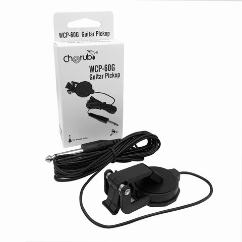 Clip-on Guitar Pickup for Ukulele Mandolin Violin Banjo Bouzouki Lute 6.35mm Plug Sound Hole Pickup Cherub WCP-60G ► Photo 1/6