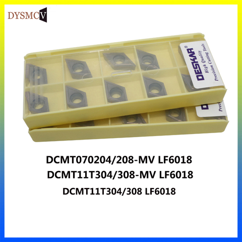 DESKAR100% original turning tool DCMT070204-MV LF6018 DCMT070208 MV DCMT11T304 DCMT11T308 turning tool carbide blade ► Photo 1/6