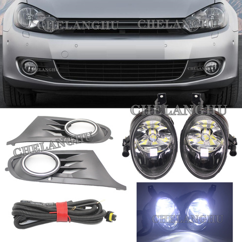 LED Car Light For VW Golf 6 A6 MK6 2009 2010 2011 2012 2013 Car-styling Front Fog Light Lamp with LED Bulbs+ Grille Wire ► Photo 1/6