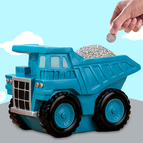 Creative engineering vehicle shape piggy bank Cartoon car resin coin money box great gift ► Photo 1/1