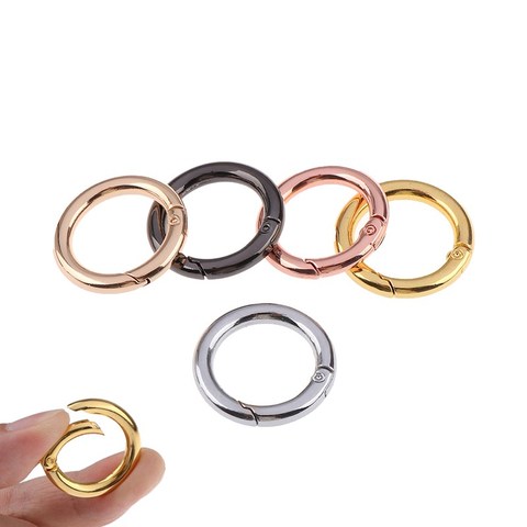 5PCS/lot DIY Round Ring Circle Spring Snap For DIY Keyring Hook Bag Buckle Handbag Purse Accessories ► Photo 1/6