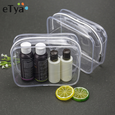 eTya Transparent Cosmetic Bag Travel Organizer PVC Waterproof Clear Makeup Bag Beauty Case Toiletry Bag Make Up Pouch Wash Bags ► Photo 1/5