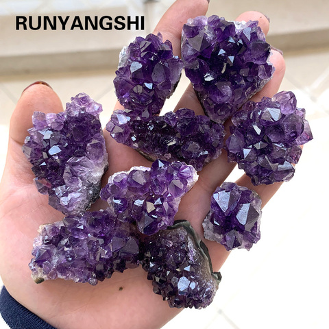Natural Raw Amethyst Quartz Purple Crystal Cluster Healing Stones Specimen Home Decoration Crafts Decoration Ornament ► Photo 1/6