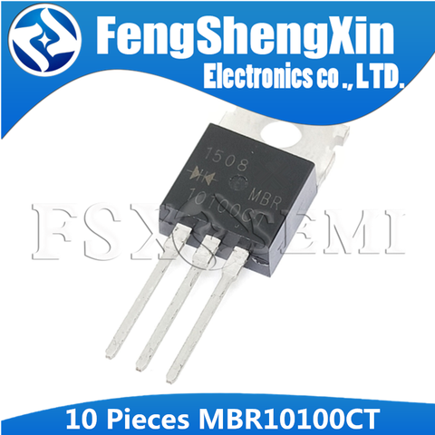 10PCS MBR10100CT TO-220 MBR10100 TO220 10100CT  SCHOTTKY BARRIER RECTIFIERS ► Photo 1/1