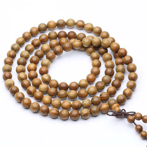 Natural Fragrant Wooden Verawood Beads Bracelets 8mm Long Stretch Necklace for Lady BRO933 ► Photo 1/3