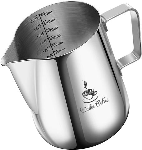 Stainless Steel Milk Frothing Pitcher Cup 350ml (12oz) Coffee Latte Craft  Mug