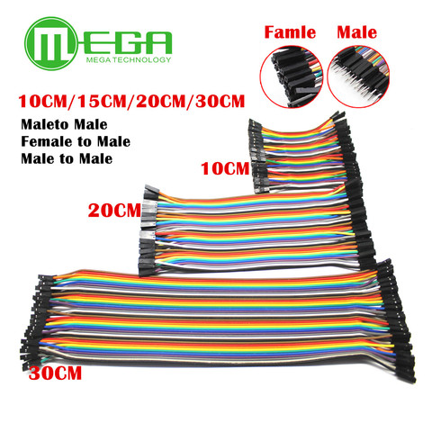 40PIN 10CM 20CM 30CM Dupont Line Male to Male + Female to Male and Female to Female Jumper Dupont Wire Cable For PCB DIY KIT ► Photo 1/4
