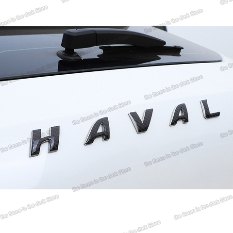 Lsrtw2017 abs carbon fiber car rear logo sticker for great wall haval H6 F5 F7 M6 H4 H9 H7 H2 H2S F7X sport coupe 20117-2022 ► Photo 1/5