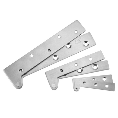 2pcs Hidden Furniture hinge 360 Rotation Steel Up and Down Wood Cabinet Door pivot Hinges Location Shaft Connecting hardware ► Photo 1/6