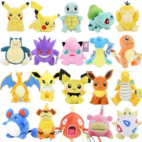 Genuine Charmeleon Gengar Mew Ponyta Lapras Growlithe Kyogre Charmander Bulbasaur Squirtle Psyduck Vulpix Meowth Plush Doll Toy ► Photo 1/6