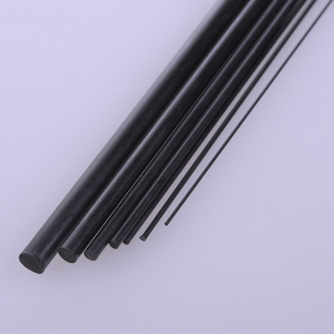 5pcs Diameter 1mm/1.5mm/2mm/2.5mm/3mm/4mm/5mm/6mm/8mm Carbon Fiber Solid Rod Round Bar Shaft for RC Airplane Model 200mm Length ► Photo 1/6
