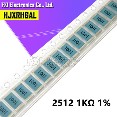 50PCS 2512 SMD Resistor  1K ohm 1% 1W New original 1001 ► Photo 1/2