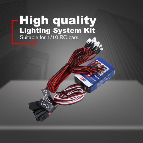 2022 New 12 LED Lighting Kit Steering Brake Simulation Flash Light for 1/10 RC Car For Yokomo For Tamiya Exquisitely Designed ► Photo 1/6