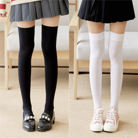 Women Girl Over The Knee Socks Thigh High Long Cotton Stockings