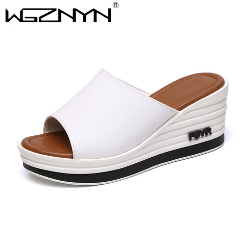 WGZNYN 2022 Womens Casual Breathable Beach Sandals Slippers Summer Slip on Women Flip Flops Home Shoes for Women Zapatos Mujer ► Photo 1/6