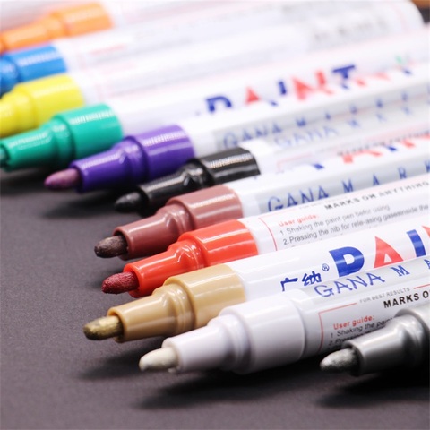 1 Piece Car Paint Pen Waterproof Car Wheel Tire Oily Painting Mark Pen Auto  Rubber Tyre Tread CD Metal Permanent Paint Marker - Price history & Review