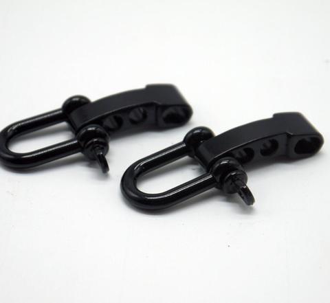 2Pcs Black U Anchor Shackle Screw Pin Paracord Bracelet Buckle Outdoor Survival Rope Accessories Paracord Bracelet Parts ► Photo 1/4