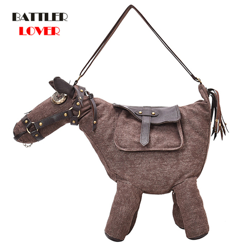 Women Messenger Bags Travel Bag Pack Mochila Bolsos Mujer Hot Animal Bag Creative 3D Pony Donkey Horse Shape Female Shoulder Bag ► Photo 1/6