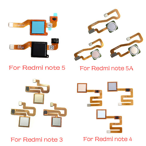 Home Finger Reader For Xiaomi Redmi Note 4 4X 5 5A 3 Pro Fingerprint Reader Sensor Home Button Flex Cable ► Photo 1/2