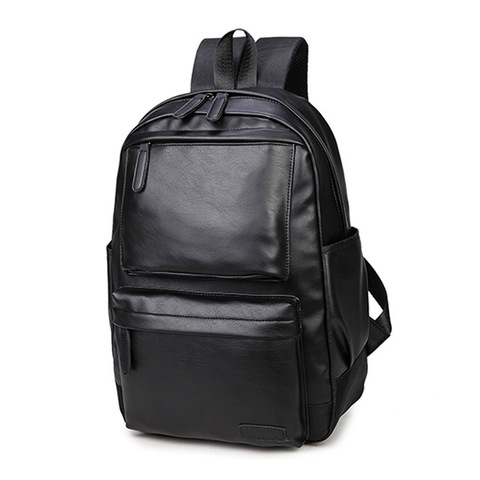 2022 new Korean style casual PU backpack couple outdoor travel bag men shoulder bags computer bag ► Photo 1/6