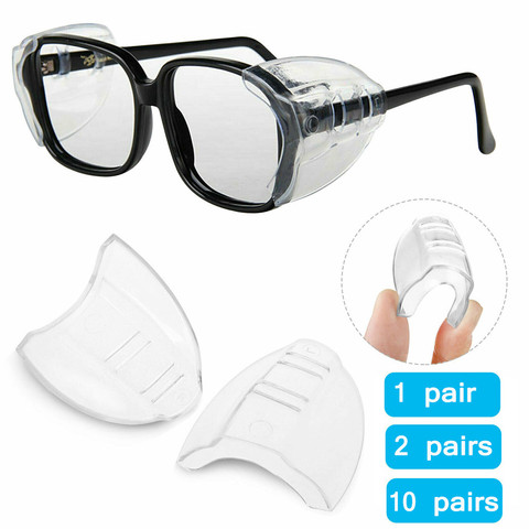 1/2/10Pairs Safety Optical Eye Mate Side Shields for Eye Glasses Slip-On Safety Glasses Flexible Shield Universal ► Photo 1/1