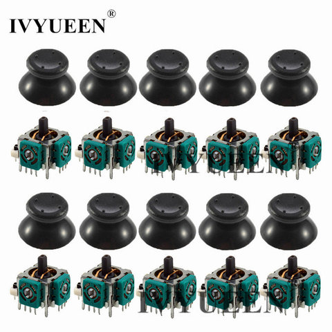 IVYUEEN 10 Sets for Xbox 360 Controller 3d Analog Stick Joystick Sensor Potentiometer and ThumbSticks Cap Grip Repair Parts ► Photo 1/6
