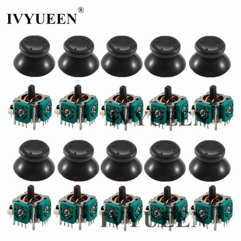 IVYUEEN 10 Sets for Xbox 360 Controller 3d Analog Stick Joystick Sensor Potentiometer and ThumbSticks Cap Grip Repair Parts ► Photo 1/6