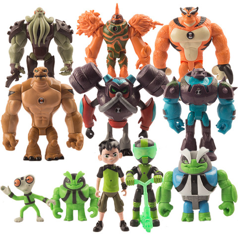 PVC Action Figure Ben Tennyson Four Arms Grey Matter Kineceleran Diamondhead Heatblast Humongousaur Rath Vilgax Kids Toys ► Photo 1/6