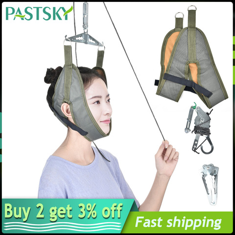 Cervical Neck Traction Device Kit Stretcher Belt Health Care Straps for Adult Pain Relief Neck Correction Tools Adjustable Band ► Photo 1/6