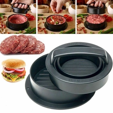 ABS Hamburger Press Meat Pie Press Stuffed Burger Mold Maker with Baking Paper Liners Patty Pastry Tools BBQ Kitchen Accessories ► Photo 1/5