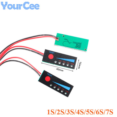 3.7V 1S 2S 3S 4S 5S 6S 7S 18650 Li-ion Lipo Lithium Lead Acid Battery Level Indicator Tester LCD Display Meter Module Capacity ► Photo 1/4