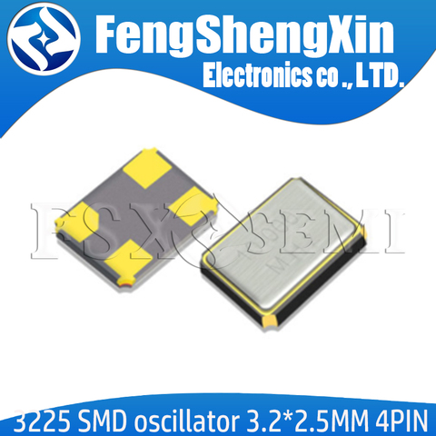 5pcs 3225 SMD oscillator 3.2*2.5MM 4PIN 19.2MHZ 20MHZ 22.5792MHZ 24MHZ 24.576MHZ 25MHZ 26MHZ 27MHZ 30MHZ 32MHZ 36MHZ OSC ► Photo 1/1