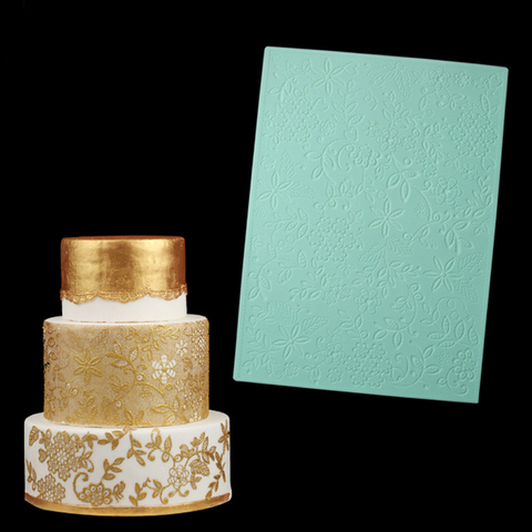 Flower Pattern Cake Border Silicone Mold Lace Mat Fondant Cake Decorating Tool Chocolate, Gumpastes Mould, Sugarcraft Bakeware ► Photo 1/6