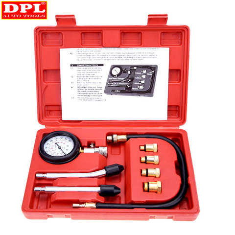 high quality 9 PCS Petrol Gas Engine Cylinder Compressor Gauge Meter Test Pressure Compression Tester ► Photo 1/2